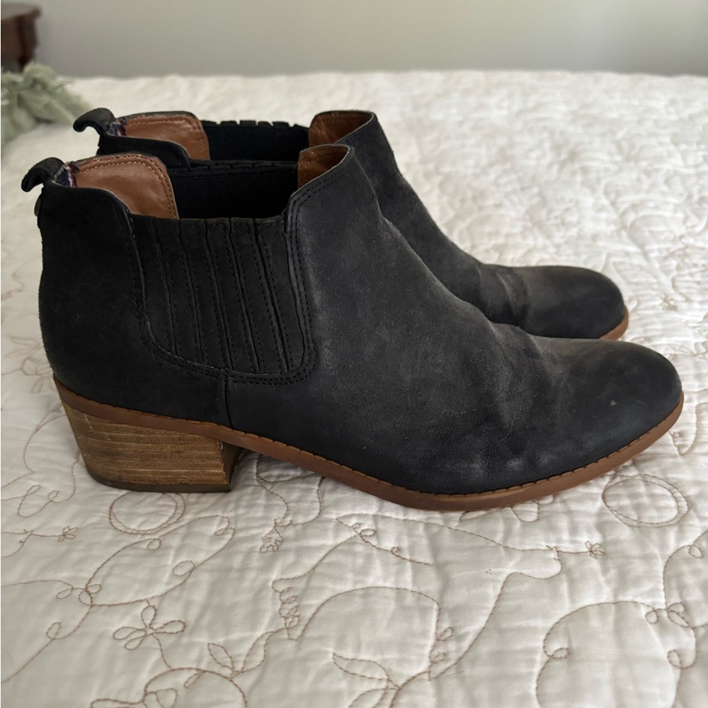 Tommy Hilfiger Women’s Leather/Suede Black Ankle Boots
